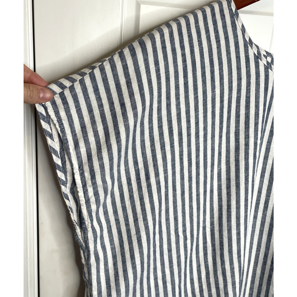 Caslon Nordstrom Women's Stripe Linen Blend Top Sz 3X Dolman Slv Boho Lagenlook - Picture 6 of 9